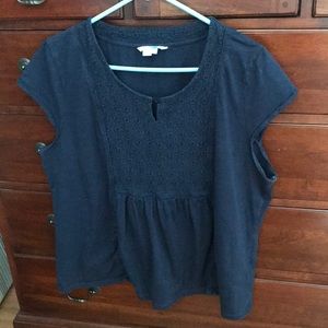 Boden navy cotton top